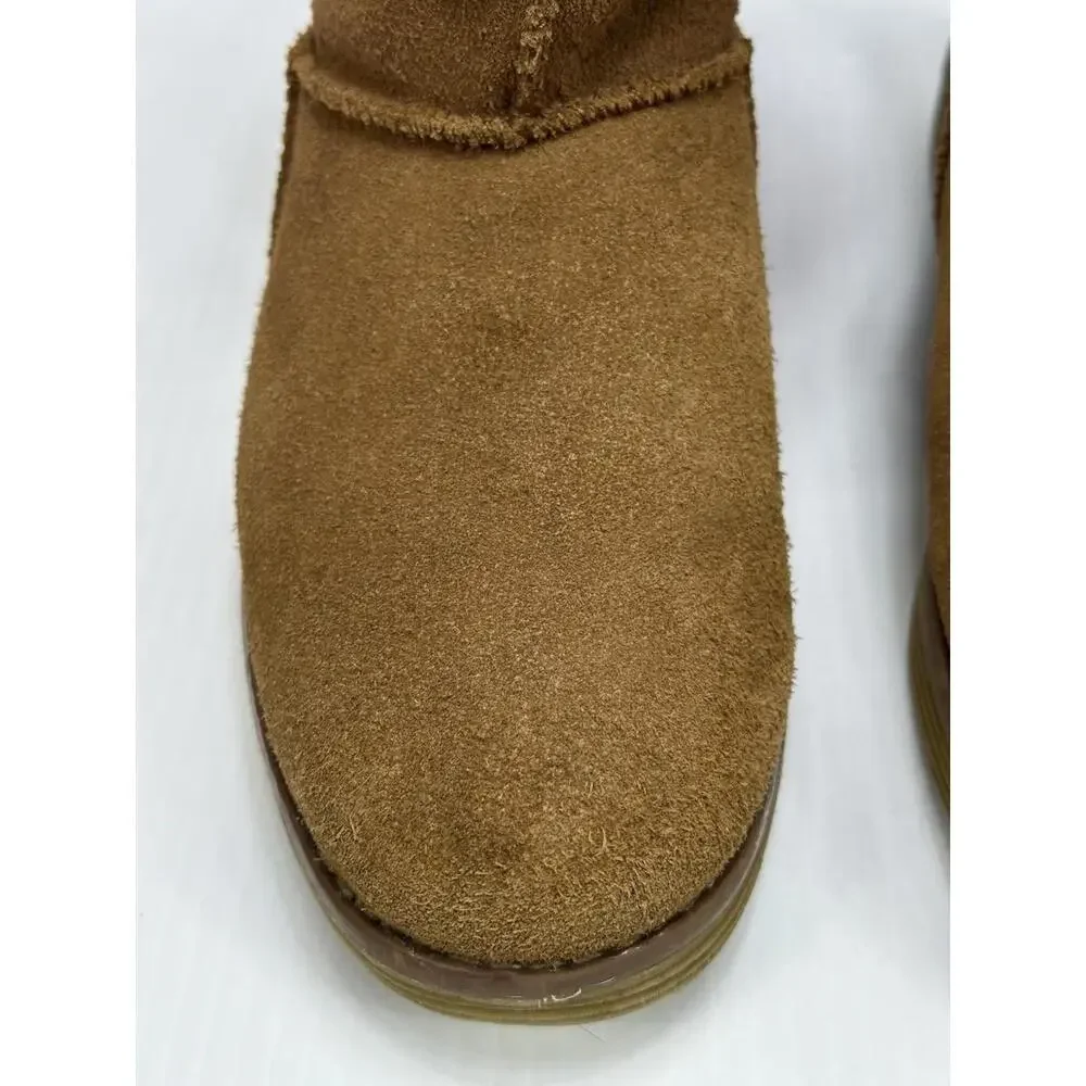 Skechers Boots‎ Womens 7.5 Adorbs Polar Ankle Winter Snow 48627 Brown Suede